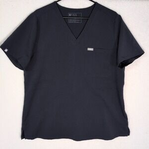 FIGS Navy Blue XL Women's Scrub Top Chest Pocket Only Technical Collection